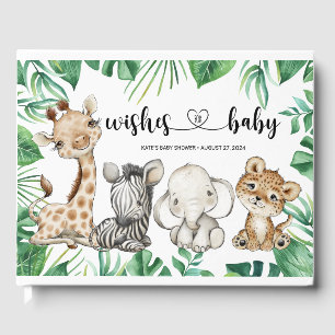 Livre D'or Baby shower Safari Wild Animaux