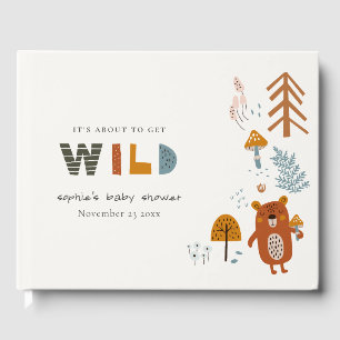 Livre D'or Baby shower Scandi Wild Tropical Woodland Animaux
