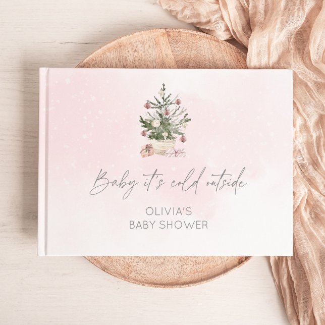 Livre D'or Baby son froid à l'extérieur du baby shower rose (Créateur téléchargé)