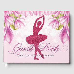 Livre D'or Ballerina rose Anniversaire I Baby shower