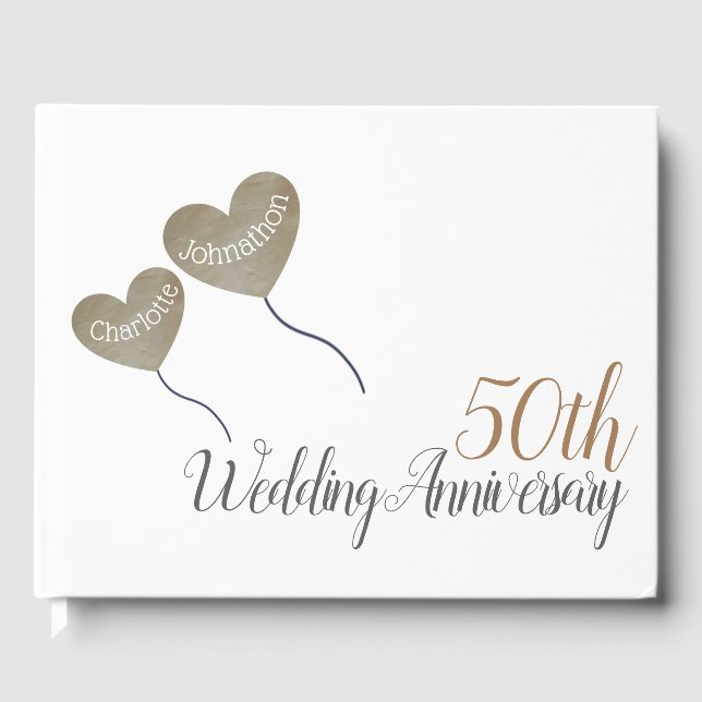 Livre D'or ballon 50 ans de mariage (Recto)