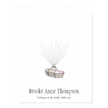 Livre d'or ballon empreinte bébé - Rose