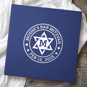 Livre D'or Bar mitzvah Star de David bleu n'importe quelle co