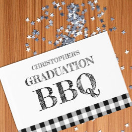 Livre D'or Barbecue de fin d'études Gingham