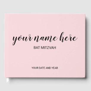 Livre d'or Bat mitzvah rose vif