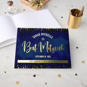 Livre D'or Bateau Mitzvah Marine Aquarelle Écriture Feuille d