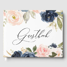 Beau Blush & Navy Floral Spring Wedding