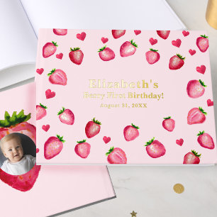 Livre D'or Berry Premier Anniversaire Strawberry Photo Person