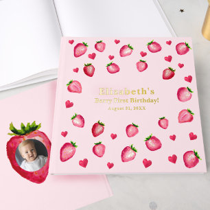Livre D'or Berry Premier Anniversaire Strawberry Photo Person