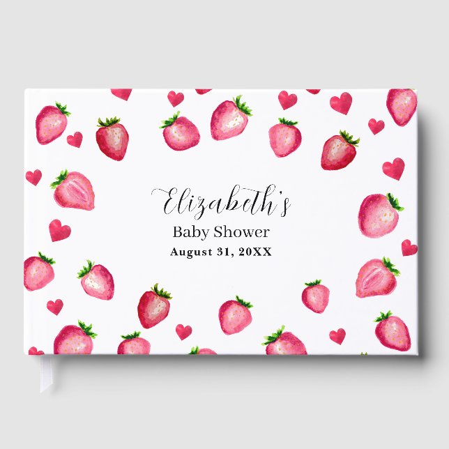 Livre D'or Berry Sweet Baby Shower Guest Book (Recto)