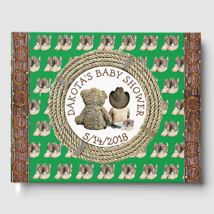 Livre D'or Bientôt b Lil "Cowboy Baby shower Guestbook