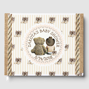 Livre D'or Bientôt b Lil "Cowboy Baby shower Guestbook