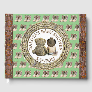 Livre D'or Bientôt b Lil "Cowboy Baby shower Guestbook