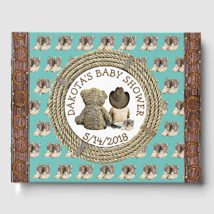 Livre D'or Bientôt b Lil "Cowboy Baby shower Guestbook
