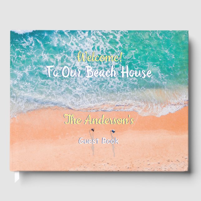 Livre D'or Bienvenue À Notre Beach House, Beach Scene (Recto)