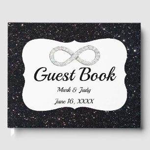 Livre d'or Black Parties scintillant Diamond Infin