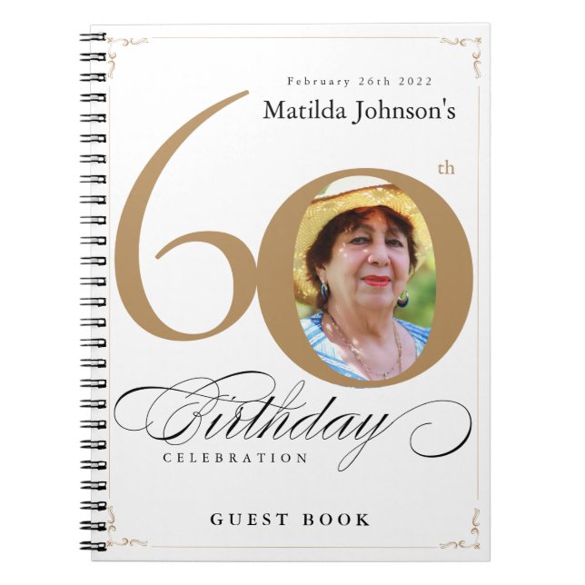 Livre d'or blanc 60e anniversaire Calligraphie (Devant)