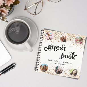 Livre d'or blanc d'anniversaire parties scintillan