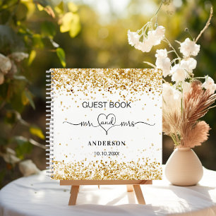 Livre d'or blanc m. mrs coeur mariage