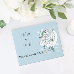 Livre D'or Bleu des flocons de neige du dragon blanc d'hiver
