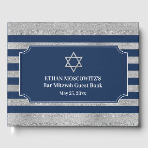 Livre D'or Bleu Marine, Gris Gris Barre Mitzvah