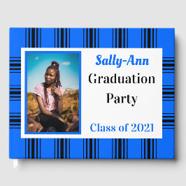 Livre D'or Blue Black Photo Graduation Party