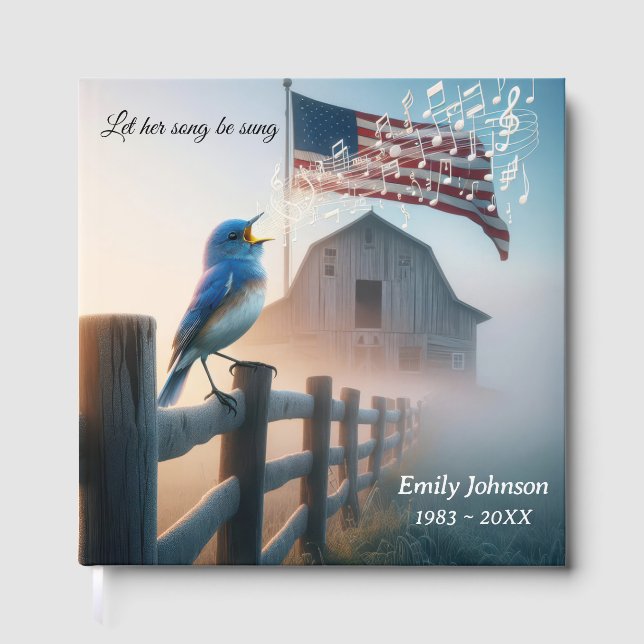 Livre D'or Bluebird Singing et American Flag Memorial Service (Recto)