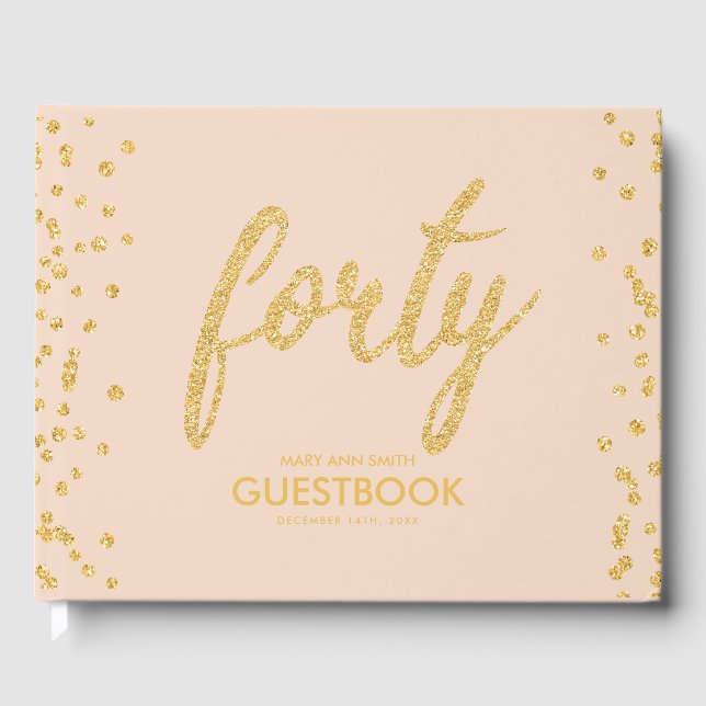 Livre d'or Blush "Quarante" 40 Anniversaire Partie (Recto)