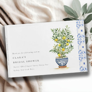 Livre D'or Boho Aquarelle Citron jaune Fête des mariées