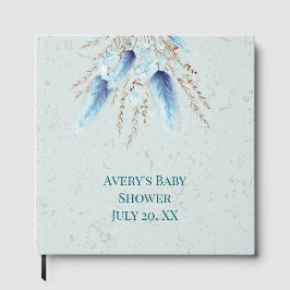 Livre D'or Boho Blue Pampas Grandes