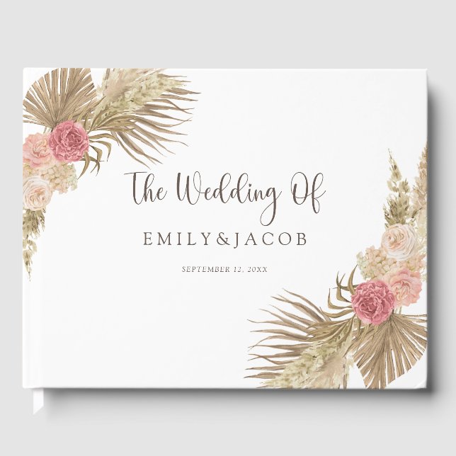 Livre D'or Boho Floral Mariage (Recto)