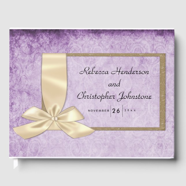 Livre D'or Boho Purple Russe Mariage (Recto)