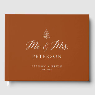 Livre D'or Boho Terracotta Mariage M. & Mme