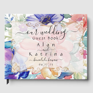 Livre D'or Bold Floral Gold Frame