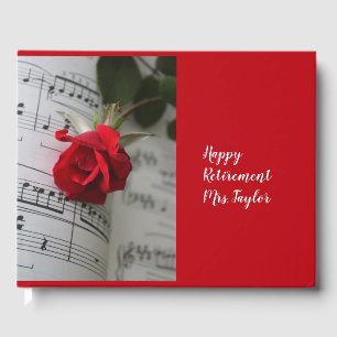 Livre D'or Bonne retraite pour professeur de musique ou music