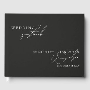 Livre D'or Booth photo minimaliste moderne Mariage noir