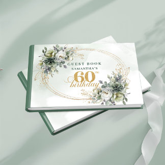 Livre d'or botanique Greenery Gold 60e anniversair