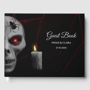 Livre D'or Bougie d'araignée gothique - Halloween Moody foncé