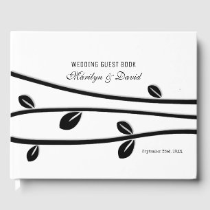 Livre D'or Branches noires en feuilles