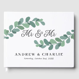 Livre D'or Branches vertes M. & M. Gay Mariage