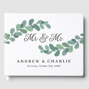Livre D'or Branches vertes M. & M. Gay Mariage