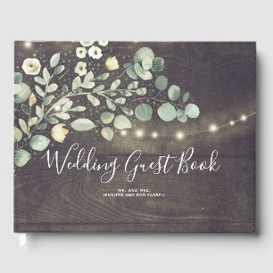 Livre D'or Branches vertes Mariage campagnard rustique
