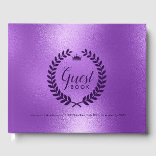 Livre D'or Brillant Dos pourpre & Laine pourpre Wreath