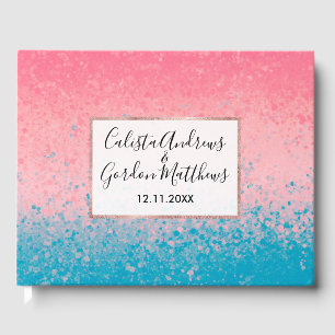 Livre D'or Brochure de peinture rose de corail moderne