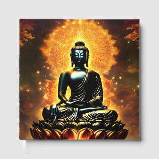 Livre D'or Buddha Logo White Lined Guest Book