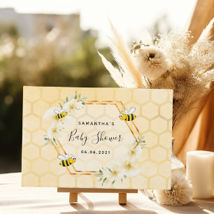 Livre D'or Bumble abeille nid d'abeille baby shower de fleurs