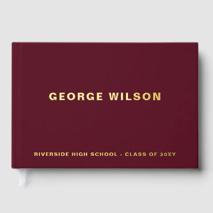 Livre D'or Burgundy Lycée Grad Party Grad Grad