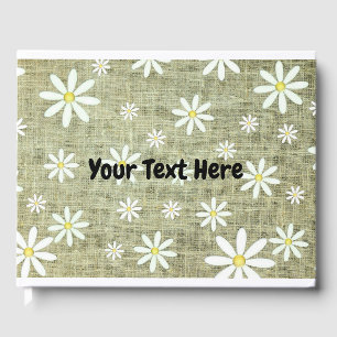 Livre D'or Burlap Daisy