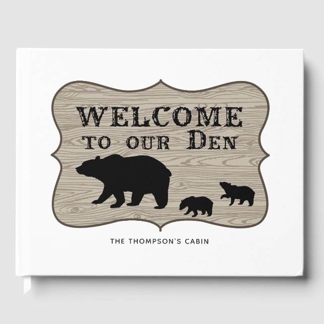 Livre D'or Cabine d'ours rustique (Recto)