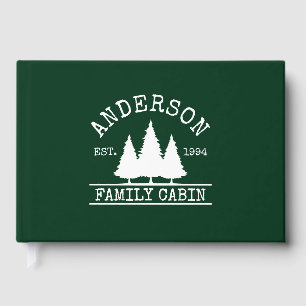 Livre D'or Cabine Nom de famille Forest Green